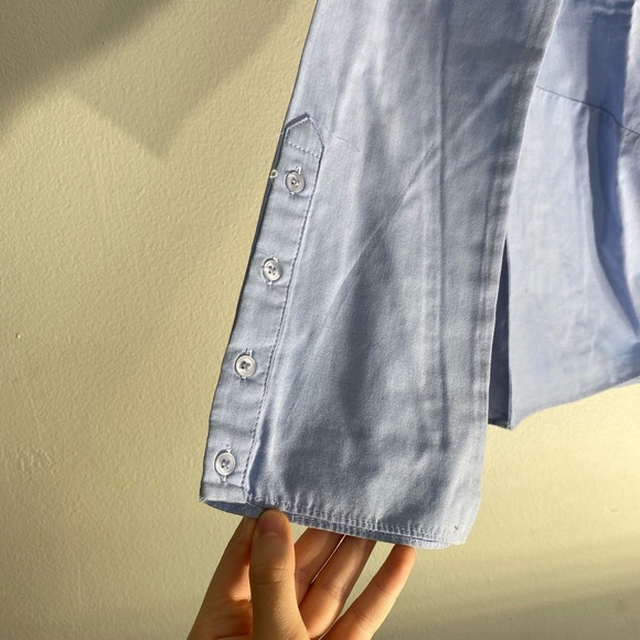 ZARA blue blouse with knot in the front - Picture 6 of 6